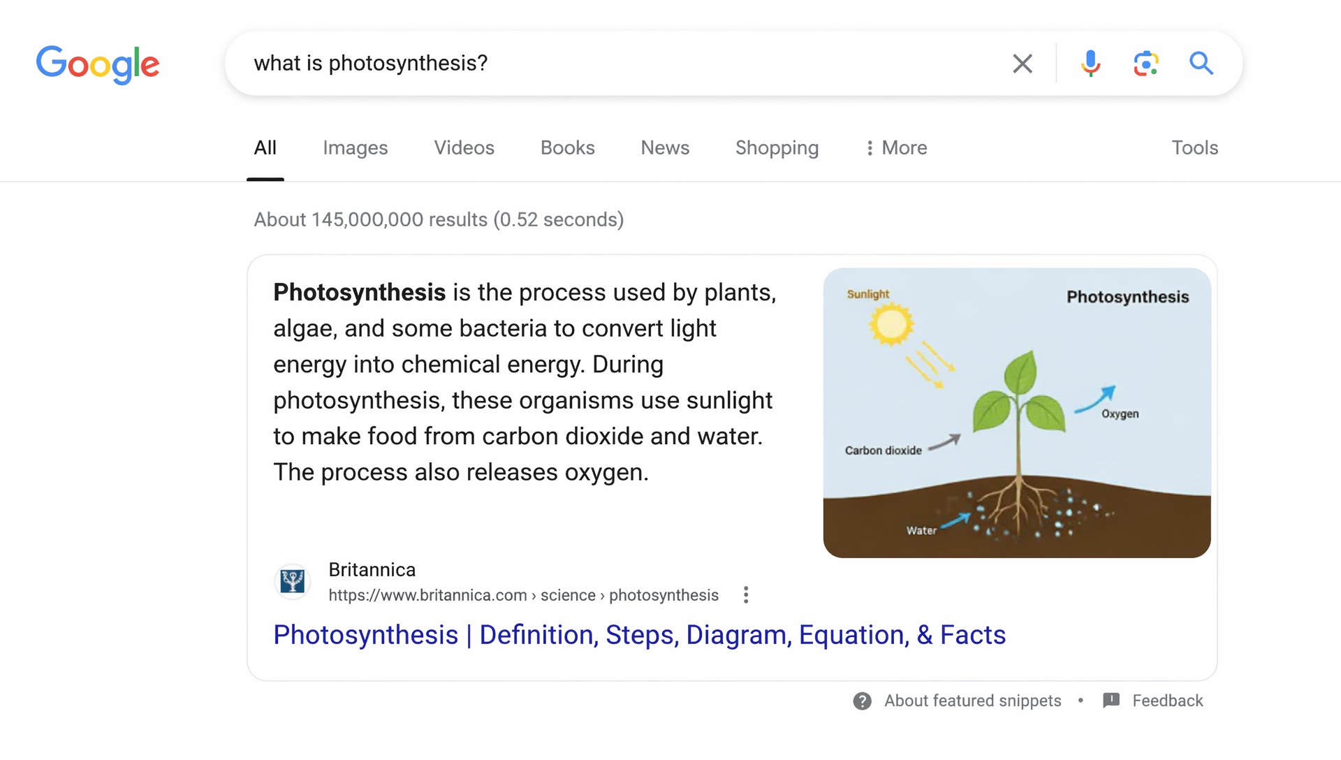 Featured Snipper Google Search result