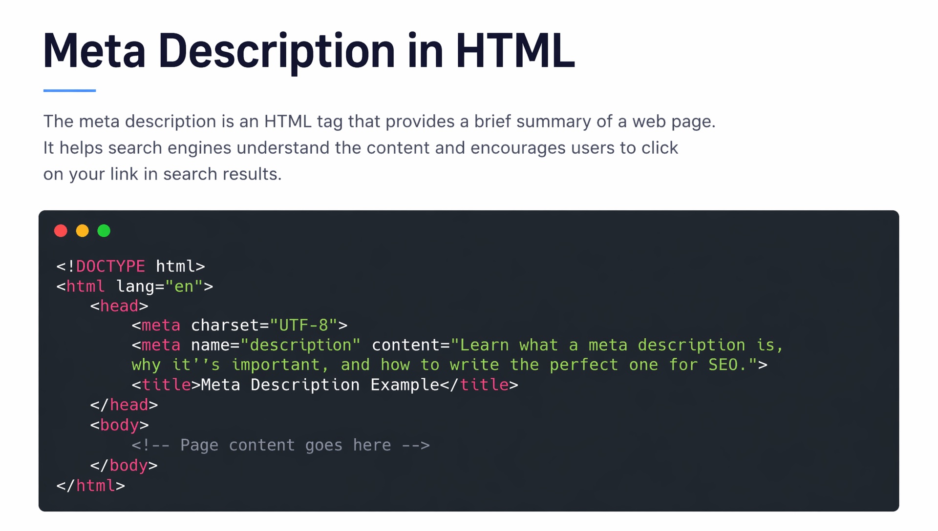 meta description