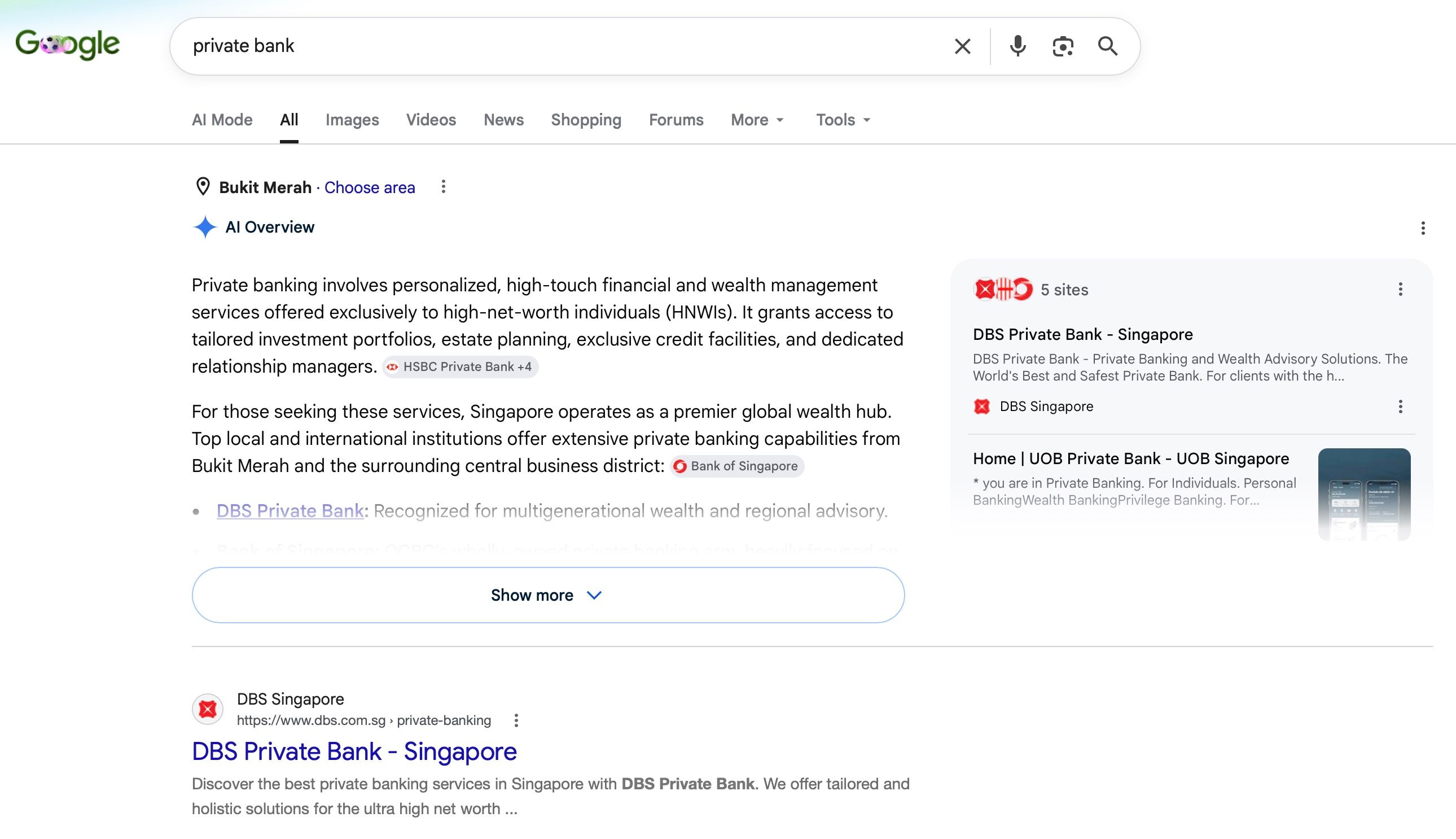 Split view comparing Google SERP rank and AI visibility metrics